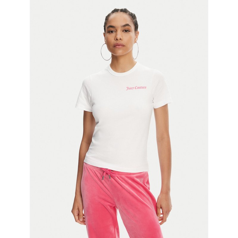 Juicy Couture T-Shirt La Beach JCWCT125319 Weiß Regular Fit