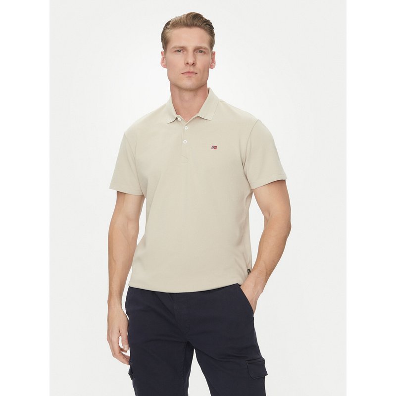 Napapijri Poloshirt Ealis NP0A4H8B Beige Regular Fit