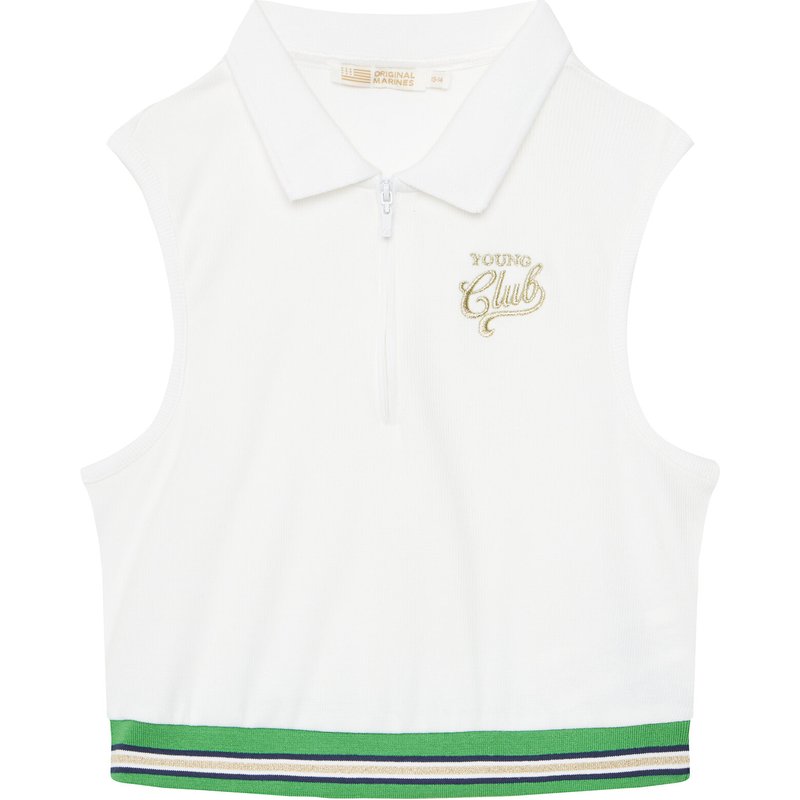 Original Marines Poloshirt DFP5184YF Weiß Cropped Fit