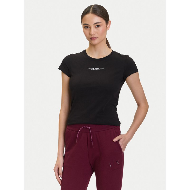 Armani Exchange T-Shirt XW001455 AF10356 UC001 Schwarz Slim Fit