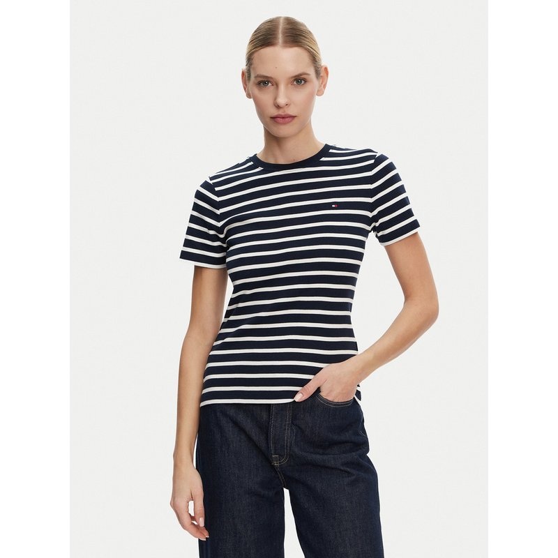 Tommy Hilfiger T-Shirt New Cody WW0WW40587 Dunkelblau Slim Fit