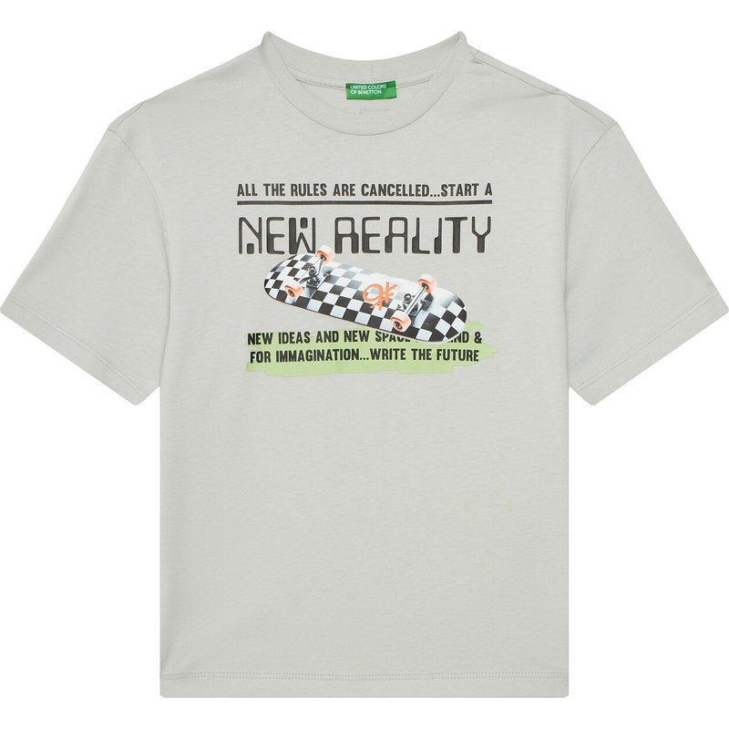 United Colors Of Benetton T-Shirt 35RYC10NC Grau Regular Fit