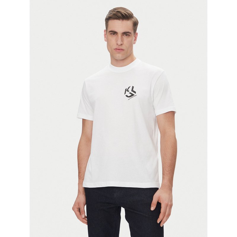 Karl Lagerfeld Jeans T-Shirt A2M17072 Weiß Regular Fit