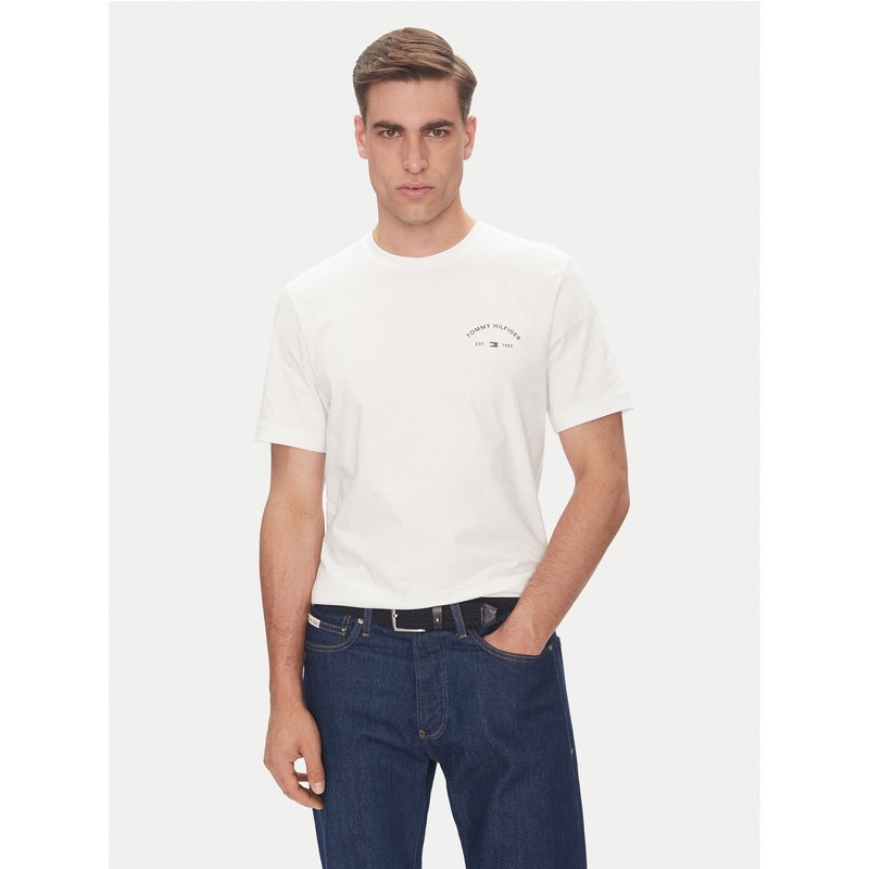 Tommy Hilfiger T-Shirt Hotel MW0MW39352 Weiß Regular Fit