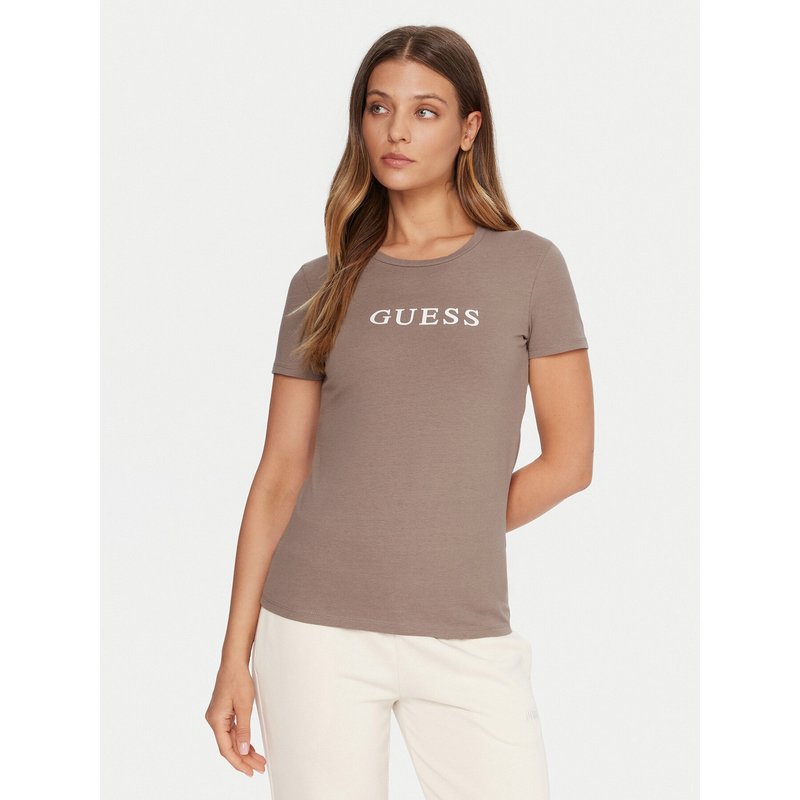Guess T-Shirt O5RI01 KBBU1 Beige Regular Fit