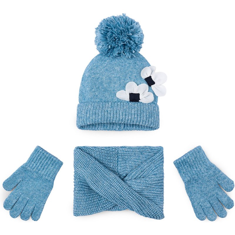 Set Mütze, Loop-Schal und Handschuhe Mayoral 10071 Blau