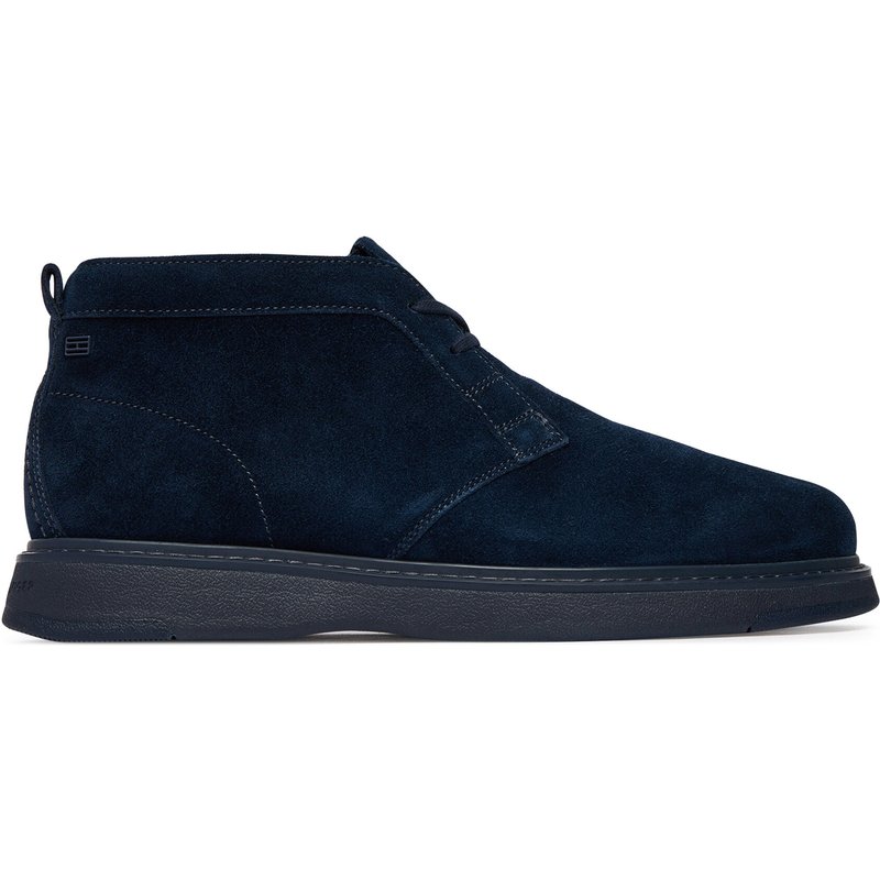 Schnürschuhe Tommy Hilfiger Comfort Suede Chukka FM0FM06074 Dunkelblau