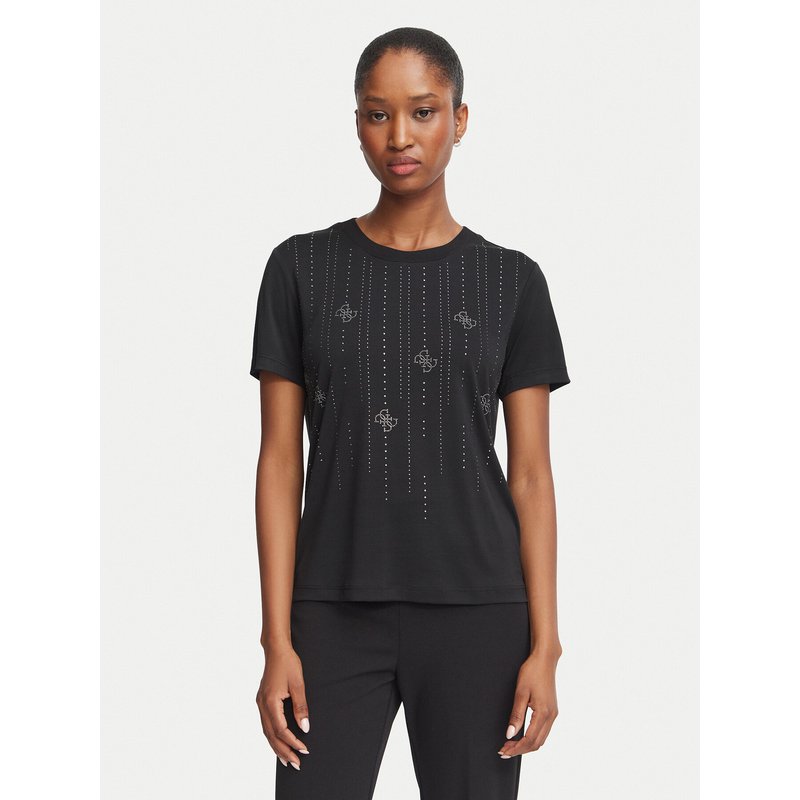 Guess T-Shirt W6BI29 K6050 Schwarz Regular Fit