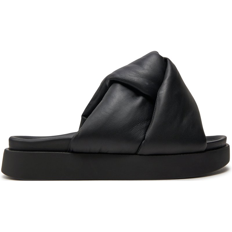 Pantoletten Inuikii Soft Crossed 70104-140 Schwarz