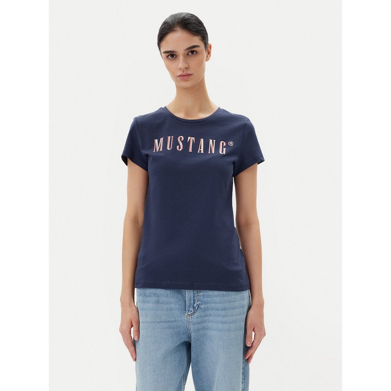 Mustang T-Shirt Loa 1016146 Blau Slim Fit