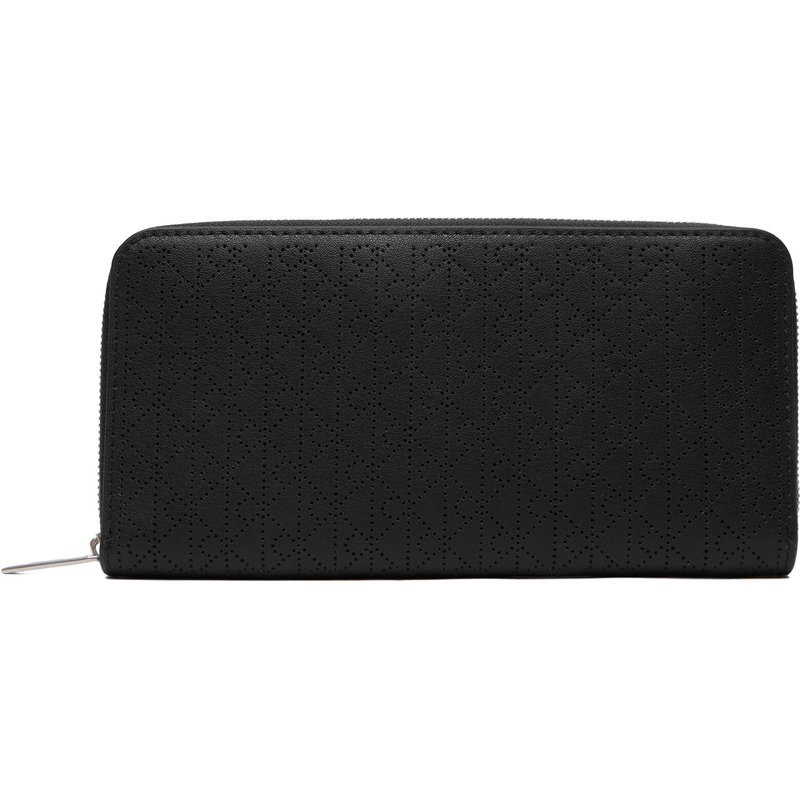Geldbörse Calvin Klein Emblem Aop Perfor Lg Zip Around LV04F1151G Schwarz