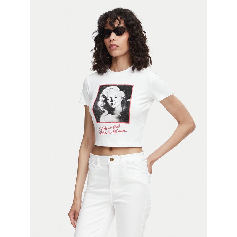 Guess T-Shirt W6YI64 K6710 Weiß Regular Fit