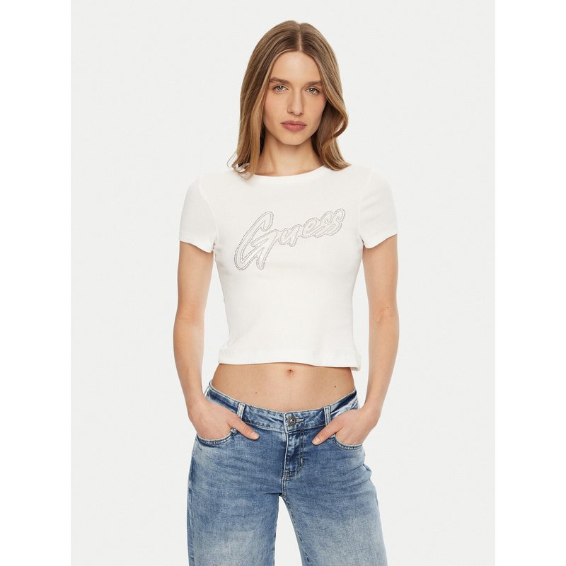 Guess T-Shirt W5RI68 KA0H1 Weiß Regular Fit