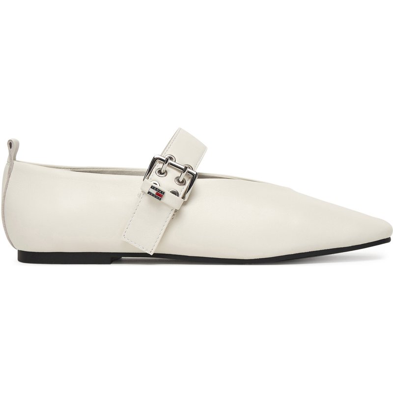 Ballerinas Tommy Jeans Tjw Ballerina Buckle EN0EN03019 Weiß