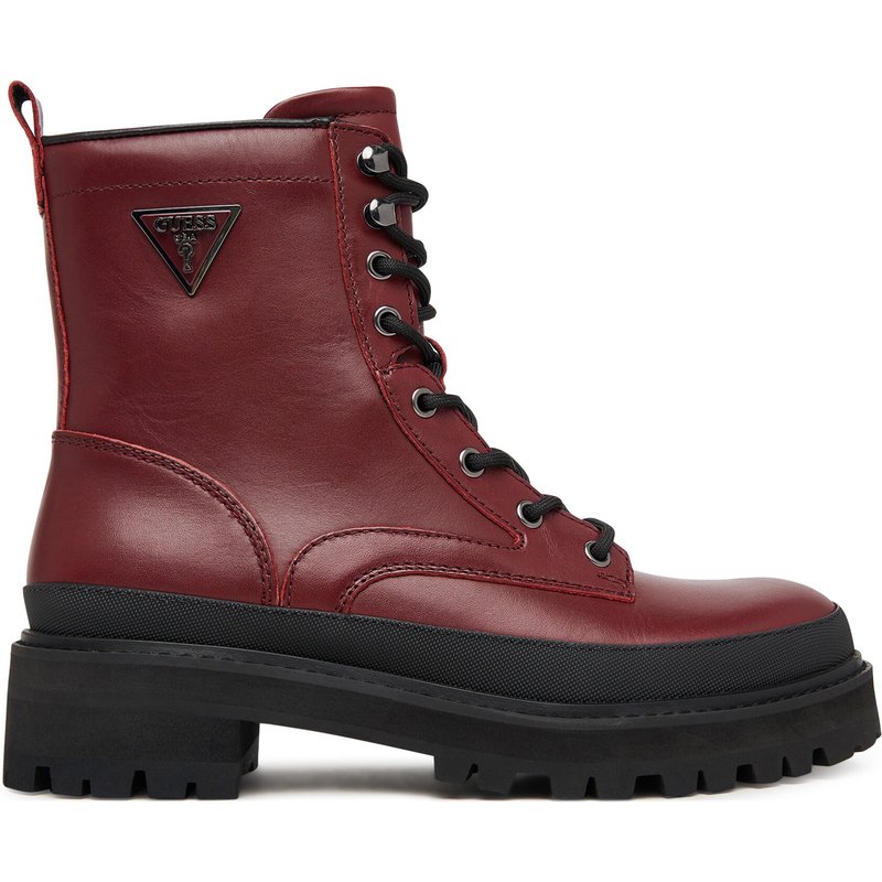 Schnürschuhe Guess FLFB2D LEA10 Dunkelrot