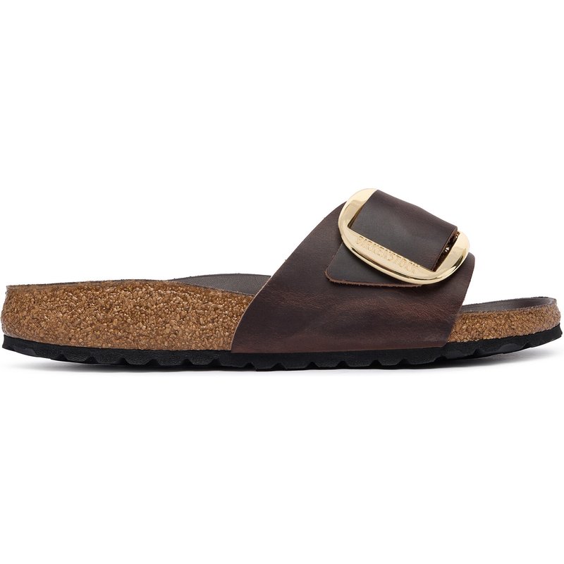 Pantoletten Birkenstock Madrid Big Buckle 1032914 Dunkelbraun