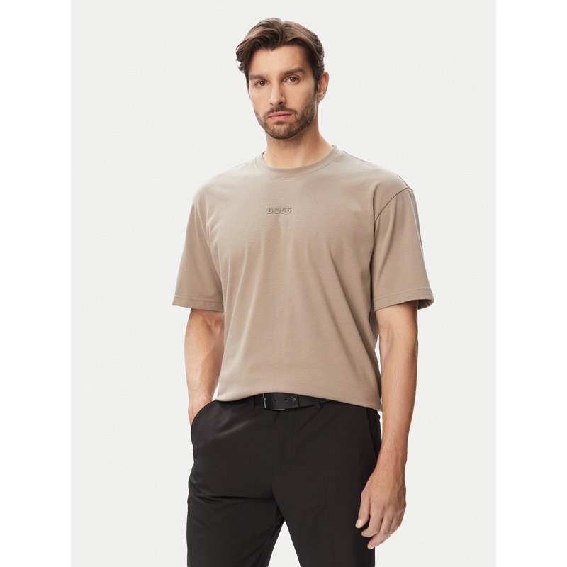 BOSS T-Shirt Tee 10 50519368 Beige Relaxed Fit
