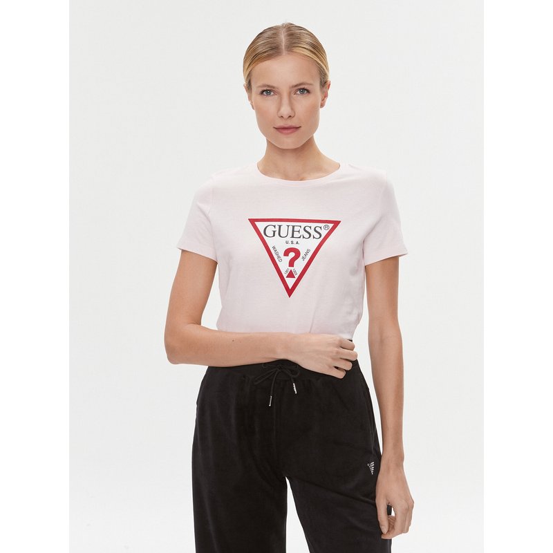 Guess T-Shirt W1YI1B I3Z14 Rosa Slim Fit
