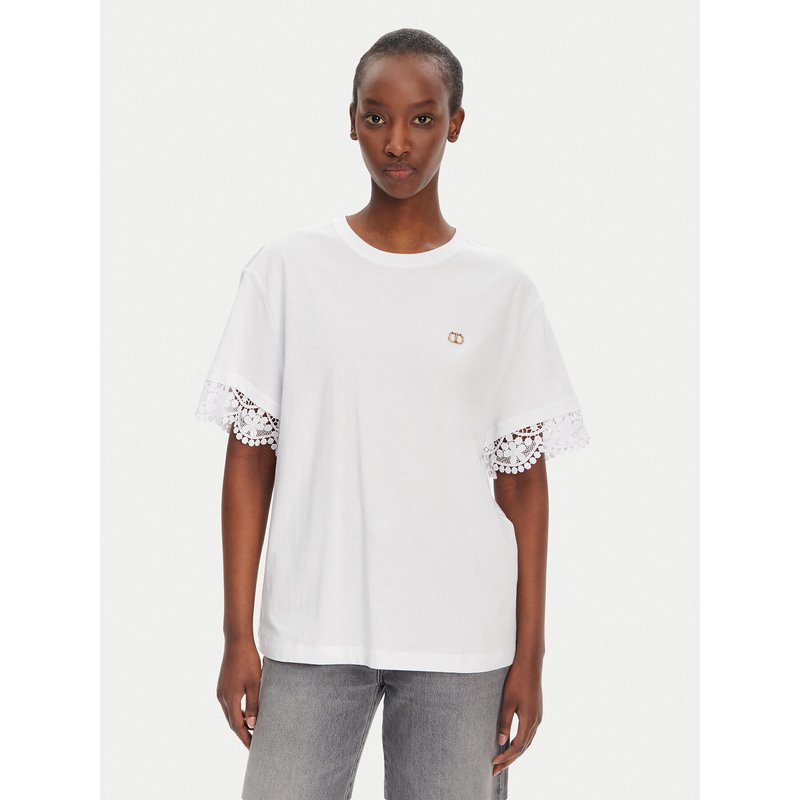 TWINSET T-Shirt 251TT2410 Weiß Relaxed Fit