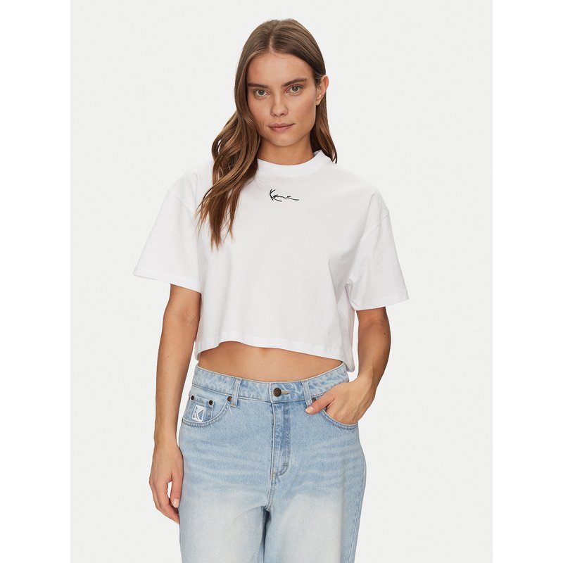 Karl Kani T-Shirt 6137873 Weiß Cropped Fit