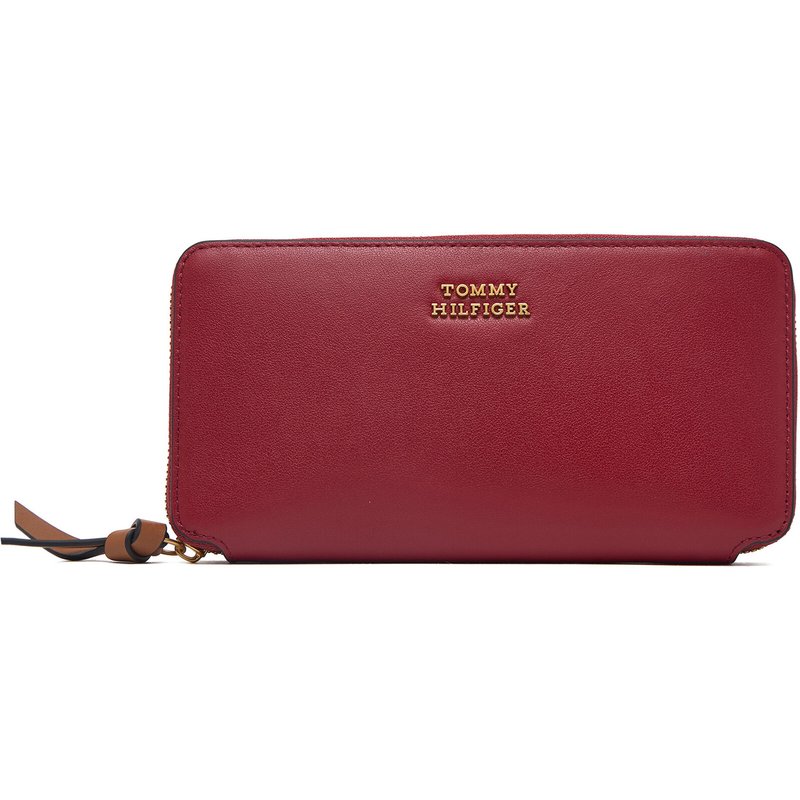 Geldbörse Tommy Hilfiger Th Leather Lrg Za Wallet AW0AW18941 Rot