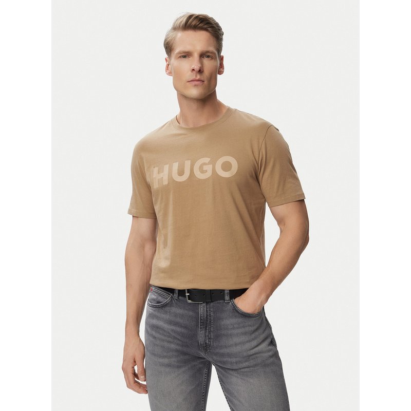 HUGO T-Shirt Dulivio 50467556 Beige Regular Fit