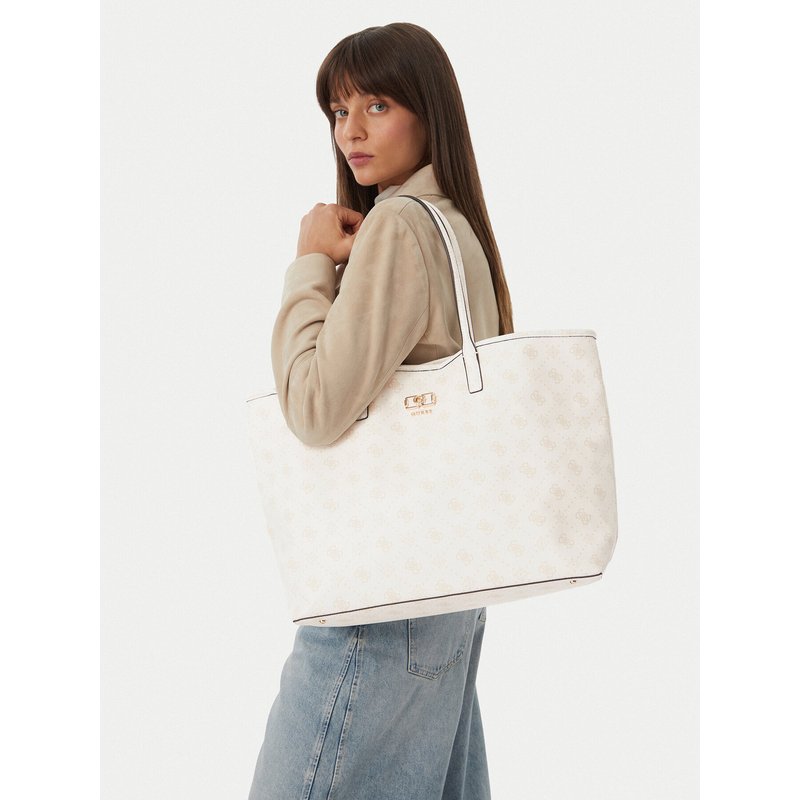 Handtasche Guess Emelie Logo HWGP99 28240 Creme