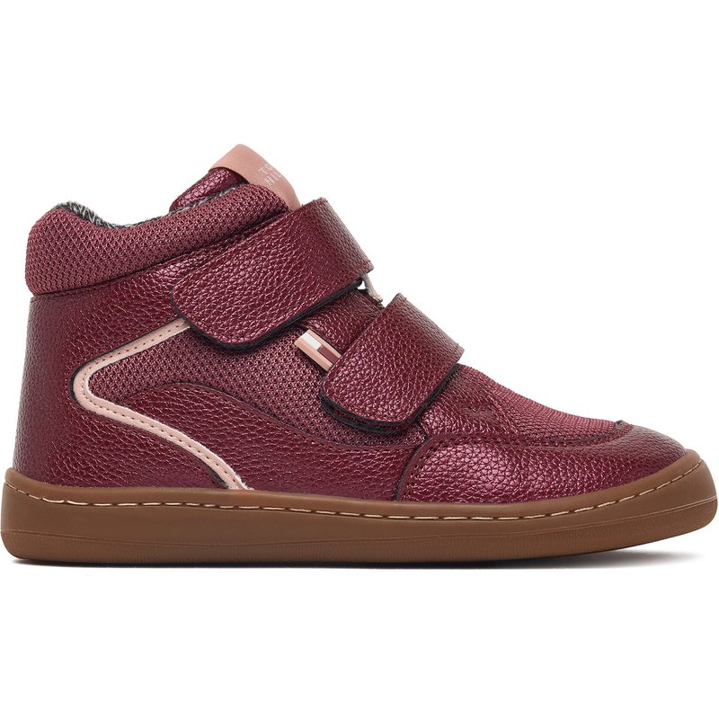 Sneakers Tommy Hilfiger Mid Cut Velcro Sneaker T1AH-35071-0525356 M Dunkelrot