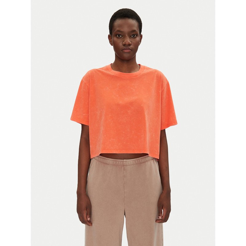 Under Armour T-Shirt Rival Wash 1389724 Orange Loose Fit