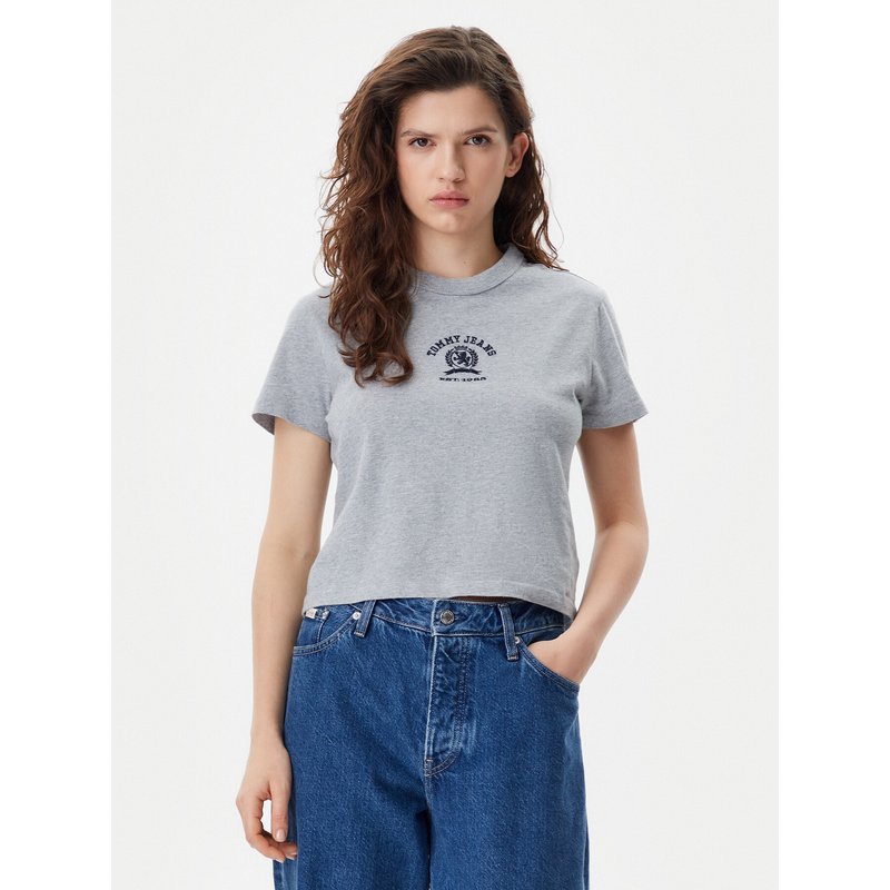 Tommy Jeans T-Shirt Varsity DW0DW20317 Grau Regular Fit