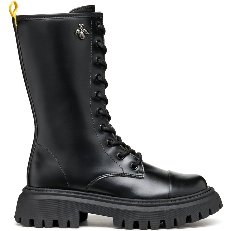 Schnürstiefeletten Geox Maquinnens J46M6C 000CN C9999 Schwarz