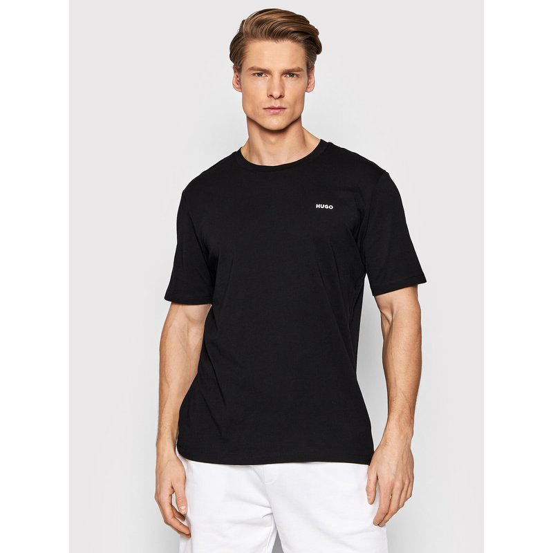Hugo T-Shirt Dero222 50466158 Schwarz Regular Fit