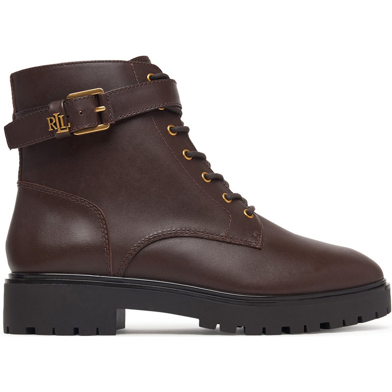 Schnürschuhe LAUREN RALPH LAUREN Allyson Logo Bo Bte 802P12046003 Dunkelbraun