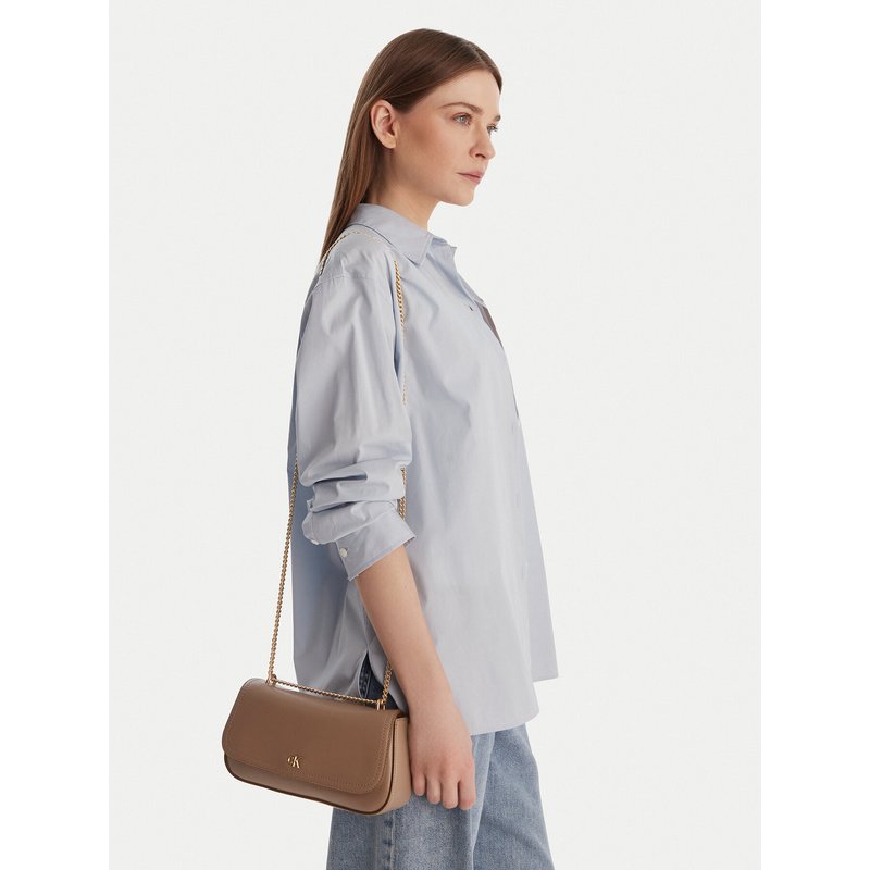 Handtasche Calvin Klein Ck Convertible Chain Small Bag LV04F3172G Beige