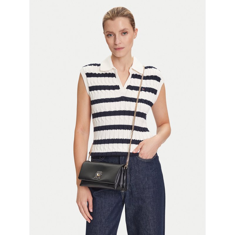 Handtasche Tommy Hilfiger Th Modern Mini Crossover AW0AW17462 Schwarz