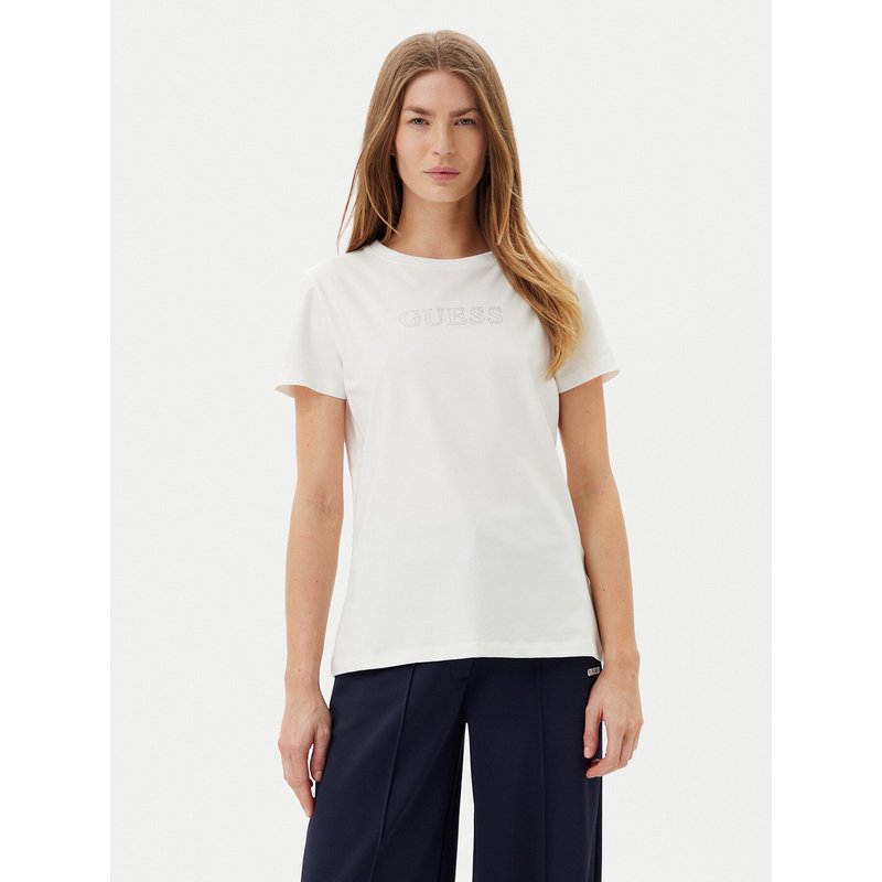 Guess T-Shirt BRIANA SS V3BI11 J1314 Weiß Active Fit
