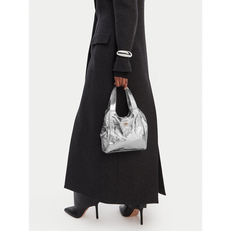 Handtasche PINKO Tote Mini Bag AI 25-26 PLTT 104645 A2OT Silberfarben