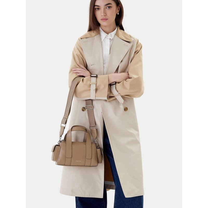 Handtasche Calvin Klein Webbing Strap Pocket Bag LV04F3291G Beige