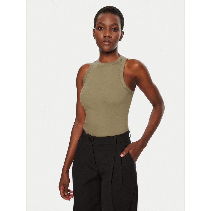IVY OAK Top Klara IO1100X2350 Khakifarben Slim Fit