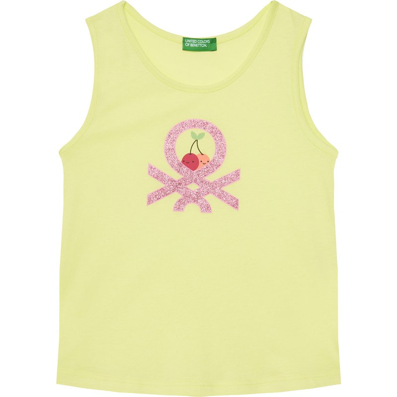 United Colors Of Benetton Top 3I1XGH012 Gelb Regular Fit