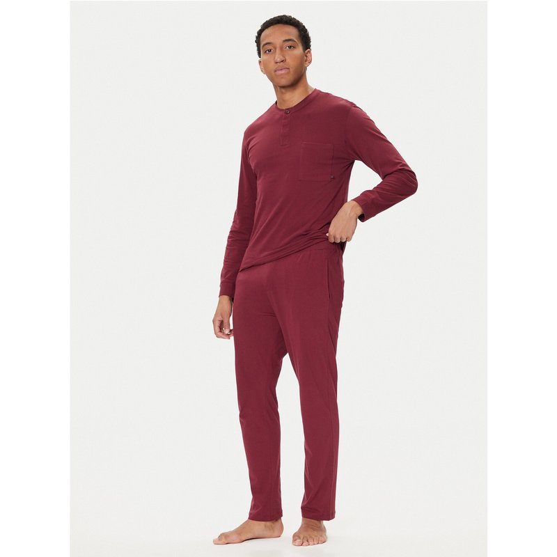 United Colors Of Benetton Pyjama 3VD04P02W Dunkelrot Regular Fit