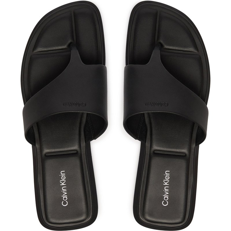 Zehentrenner Calvin Klein Leather Toe Post Sandals HW0HW02866 Schwarz