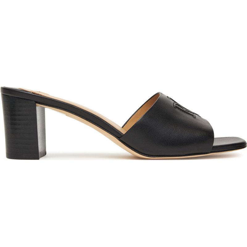 Pantoletten LAUREN RALPH LAUREN Everley Block-Heel 802974364001 Schwarz