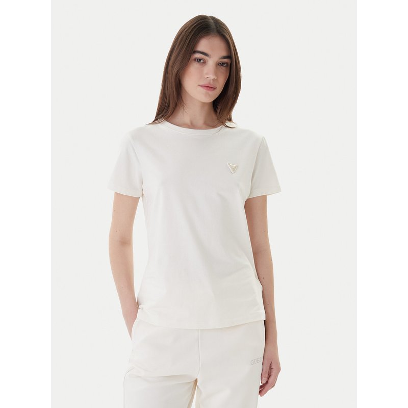 Guess T-Shirt V4YI09 J1314 Écru Oversize