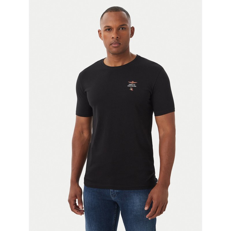 Aeronautica Militare T-Shirt Girocollo AM1UTI005 Schwarz Regular Fit