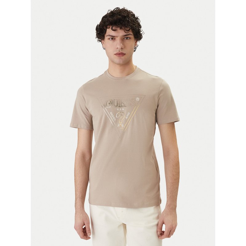Guess T-Shirt M6GI11 K2992 Beige Slim Fit