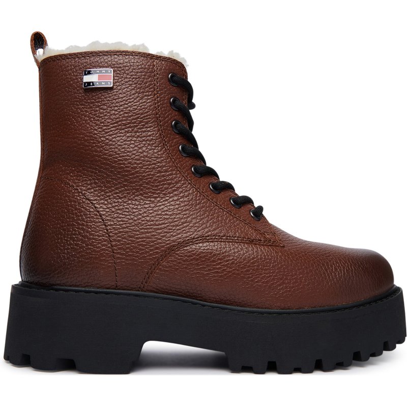 Schnürschuhe Tommy Jeans Tjw Platform Boots Wl EN0EN03159 Braun
