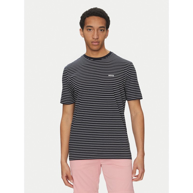 BOSS T-Shirt TalesStripe 50499334 Schwarz Relaxed Fit