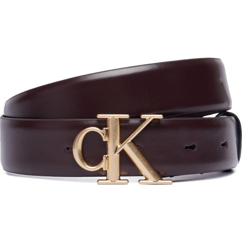 Damengürtel Calvin Klein Round Ck Buckle 30Mm Belt Smooth LV04F7074G Dunkelrot