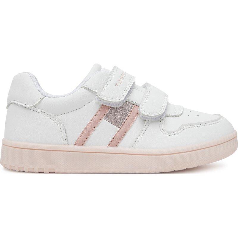 Sneakers Tommy Hilfiger Flag Low Cut Velcro Sneaker T1A9-33730-1439 S Weiß